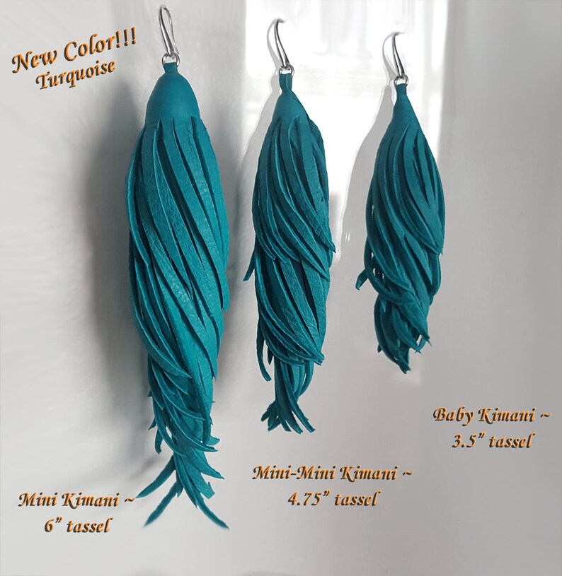 Kimani Leather Tassel Earrings Fetish Costume Jewelry Gypsy Hippie Boho Leather Fringe Earrings Feather Earrings Long Leather Earrings