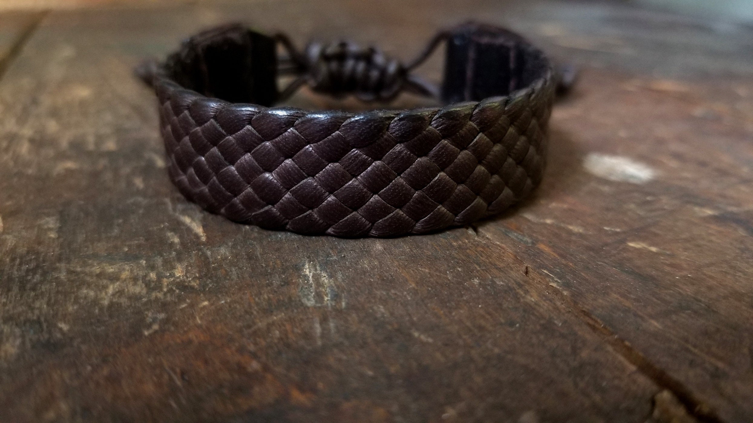 Braided Leather Bracelet Men's Women's Woven Wrist Etsy