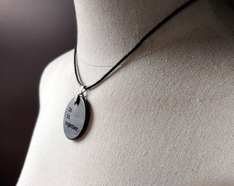 The Compassion Leather Necklace w/ Sterling Silver Leaf Bail & Lobster Clasp, Brown Black Genuine Leather Cord, Men's Women's Custom Jewelry