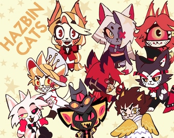 Hazbin Hotel Cat Acrylic Keychain Phone Charm