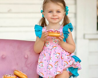 Donut Party 2nd Birthday Outfit Donut Second Birthday Dress