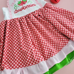 Girls Strawberry Dress, Strawberry Dress, Too Sweet, Birthday Dress, Strawberry Party, Girls Birthday Party