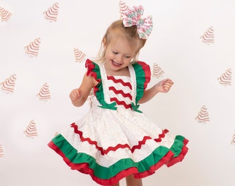 Christmas Tree Cake Dress, Christmas Dress, Girls Christmas Tree Cake Dress, Girls Christmas Dress, Baby Christmas Dress, Baby Tree Dress