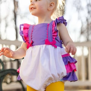 Girls Daisy Romper, Girls Daisy Duck Romper, Daisy Duck Outfit, Daisy Outfit, Duck Outfit, Daisy Duck Costume, Baby Daisy Duck Romper