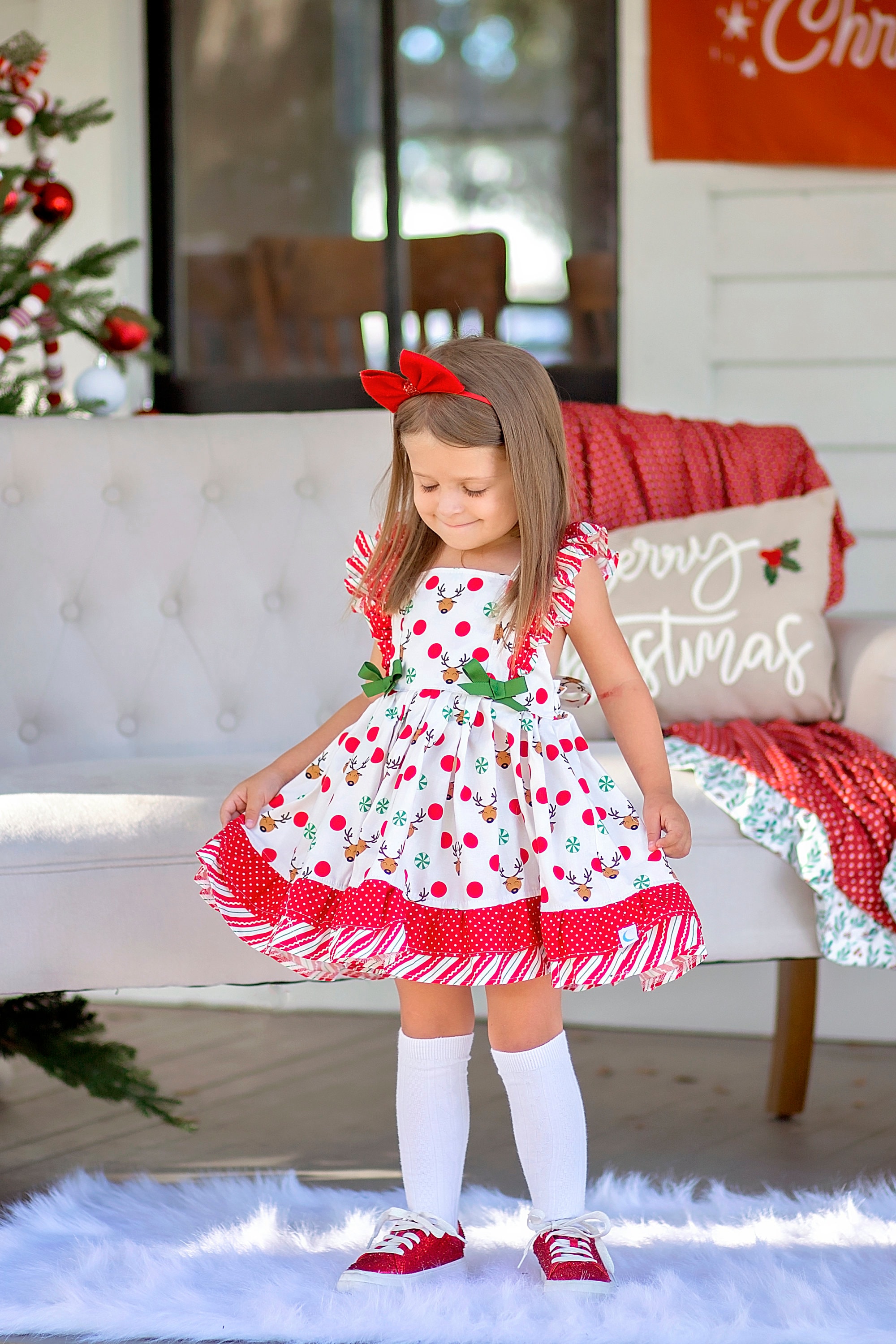 christmas rudolph dress Buy The Little Tailor Red Christmas Reindeer Fairisle Pattern Dress from Next USA