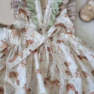 Deer Dress, Girls Deer Dress, Baby Deer Dress, One Deer ful, Birthday Dress, First Birthday Dress, Deer Dress, Party Dress, Baby Deer, Fawn image 3