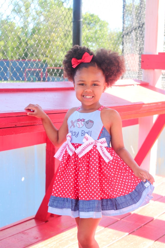 ladies baseball dress Girls Dress, Girls Baseball Outfit, Baseball Dress, Play Ball Dress, Ball Game CATEGORY::Wear to Work