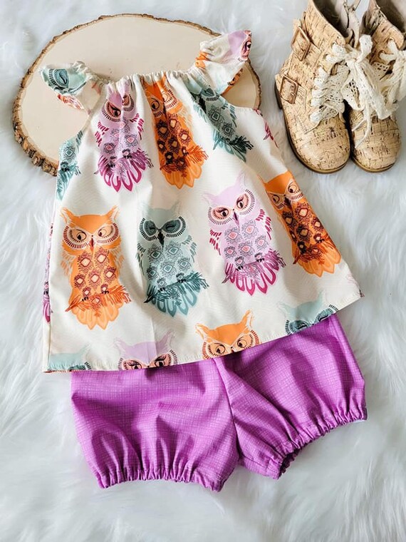 Top gufo per bambine, top gufo per neonati, top gufo per bambini