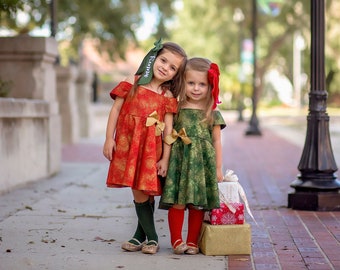 Girls Christmas Dress, Sparkly Christmas Dress, Red Christmas Dress, Green Christmas Dress, Sparkle Christmas Dress, Fancy Christmas Dress