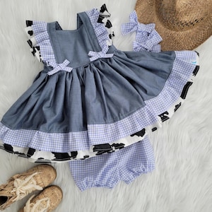 Girls Cow Dress, Baby Cow Dress, Cow Birthday Outfit, Moo I&#39;m Two, Toddler Cow Outfit, Cow Dress, Cow Outfit, Farm Dress, Farm Outfit