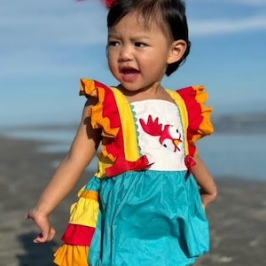 Girls Hei Hei Romper, Baby Hei Hei Romper, Hei Hei Outfit, Hei Hei, Girls Moana Romper, Cute Hei Hei Romper