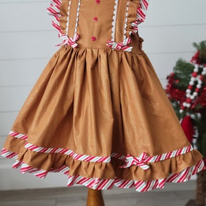 Girls Gingerbread Dress, Gingerbread Dress, Girls Christmas Dress, Traditional  Christmas Dress, Gingerbread Putfit - Etsy