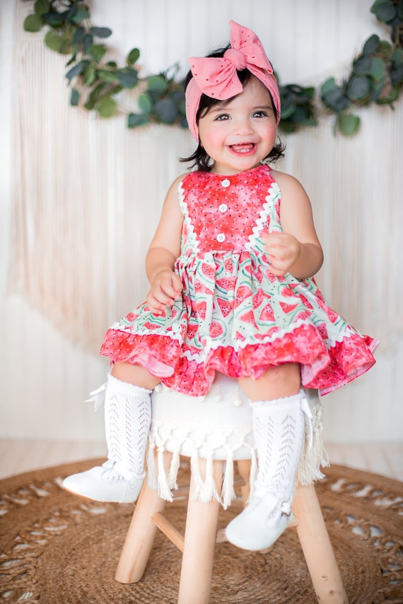 watermelon dress baby girl