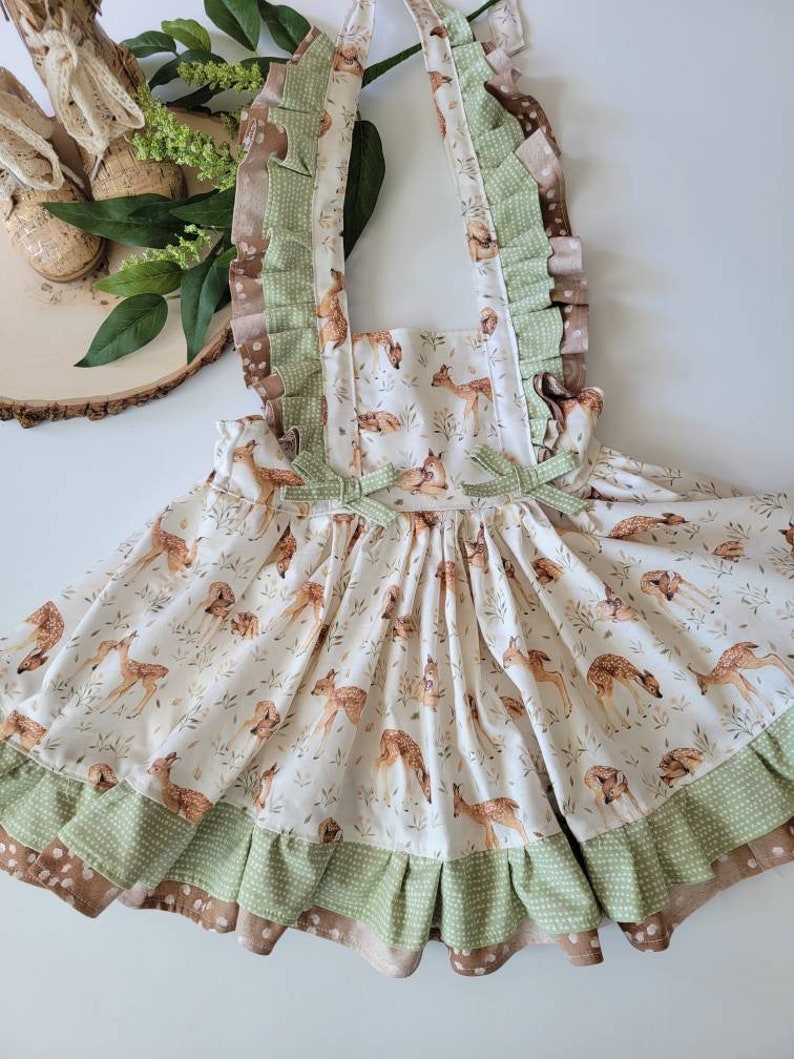 Deer Dress, Girls Deer Dress, Baby Deer Dress, One Deer ful, Birthday Dress, First Birthday Dress, Deer Dress, Party Dress, Baby Deer, Fawn image 6