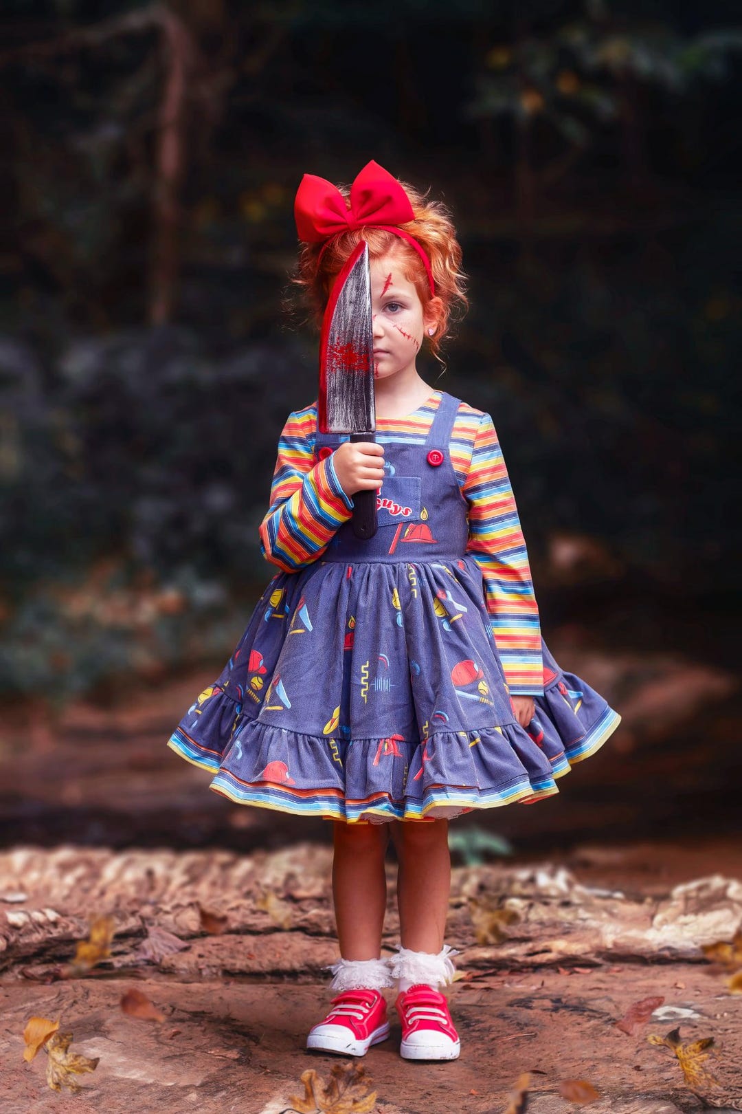 Kids Chucky Doll Costume Baby Girls Chucky Costume, Cute Chucky