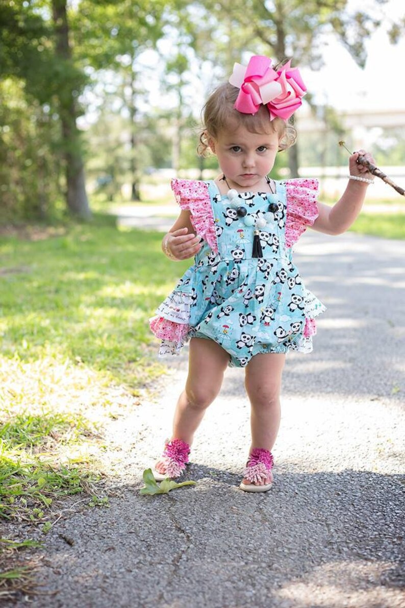 panda romper baby