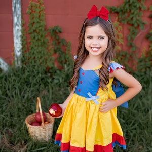 Princess Dress, Princess Inspired Dress, Snow White, Snow White Dress, Inspired Dress, Princess Party, Princess Birthday, Party Dress image 7