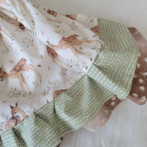 Deer Dress, Girls Deer Dress, Baby Deer Dress, One Deer ful, Birthday Dress, First Birthday Dress, Deer Dress, Party Dress, Baby Deer, Fawn image 4