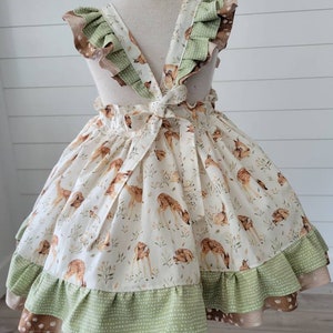 Deer Dress, Girls Deer Dress, Baby Deer Dress, One Deer ful, Birthday Dress, First Birthday Dress, Deer Dress, Party Dress, Baby Deer, Fawn image 2