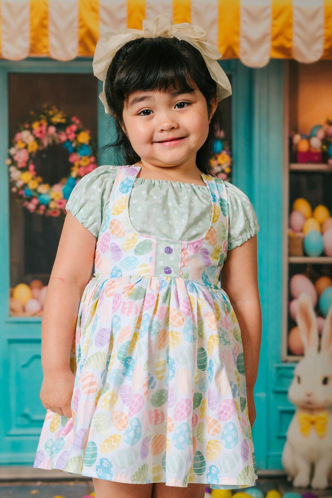 Ensemble de Pâques pour fille, robe de Pâques pour fille, tenue d