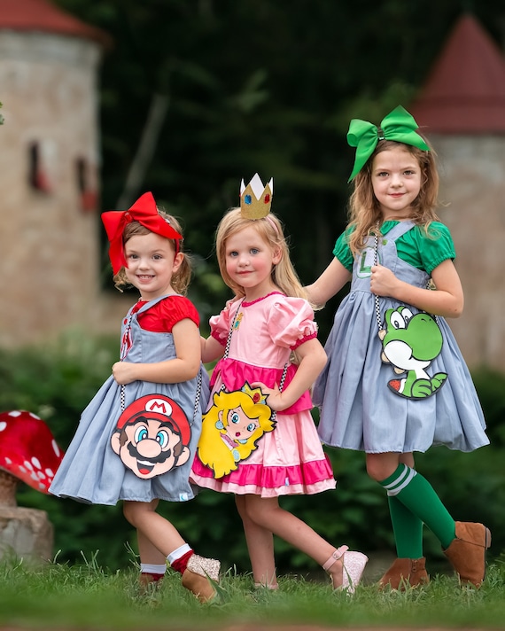 Girls Princess Peach Costume Princess Peach Girls Princess - Etsy
