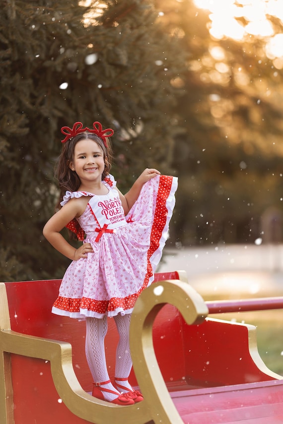 open lace back dress Red Christmas Dress Girl Fluffy Princess Dress – marryshe main image 0