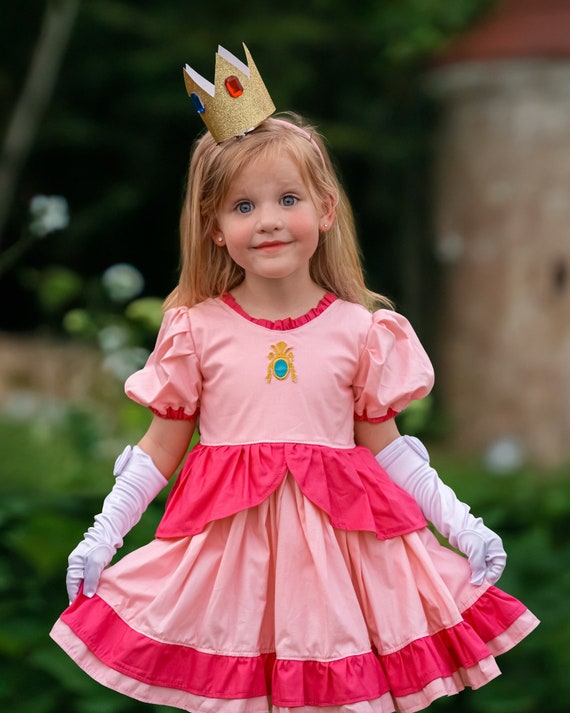 Girls Princess Peach Costume, Princess Peach, Girls Princess Peach Cosplay,  Toddler Princess Peach Costume, Princess Peach Dress -  Italia