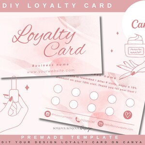 loyalty card - customer loyalty card - beautician loyalty card - eyelash loyalty card - eyebrow loyalty card