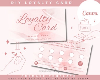 loyalty card - customer loyalty card - beautician loyalty card - eyelash loyalty card - eyebrow loyalty card