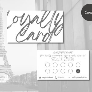 carte de fidélité chic pour entreprise, carte de fidélité pour les clients, carte pour les petites entreprises