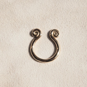 Gold Vermeil Spiral Statement Ring, Art Nouveau Inspired Scribble Design