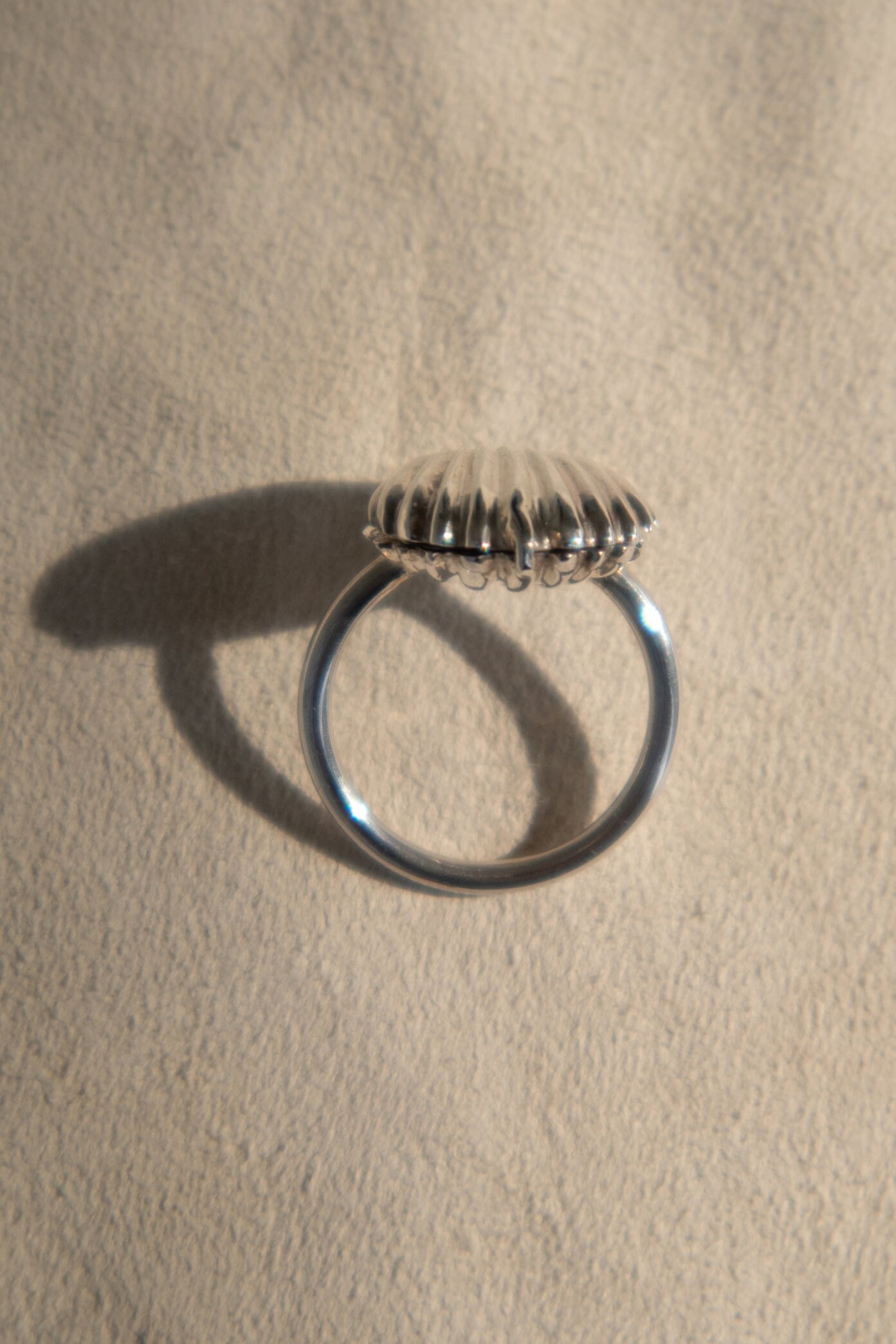 低価格で大人気の Ring, Seashell Silver Silver Shell Statement Ring, Shell アクセサリー