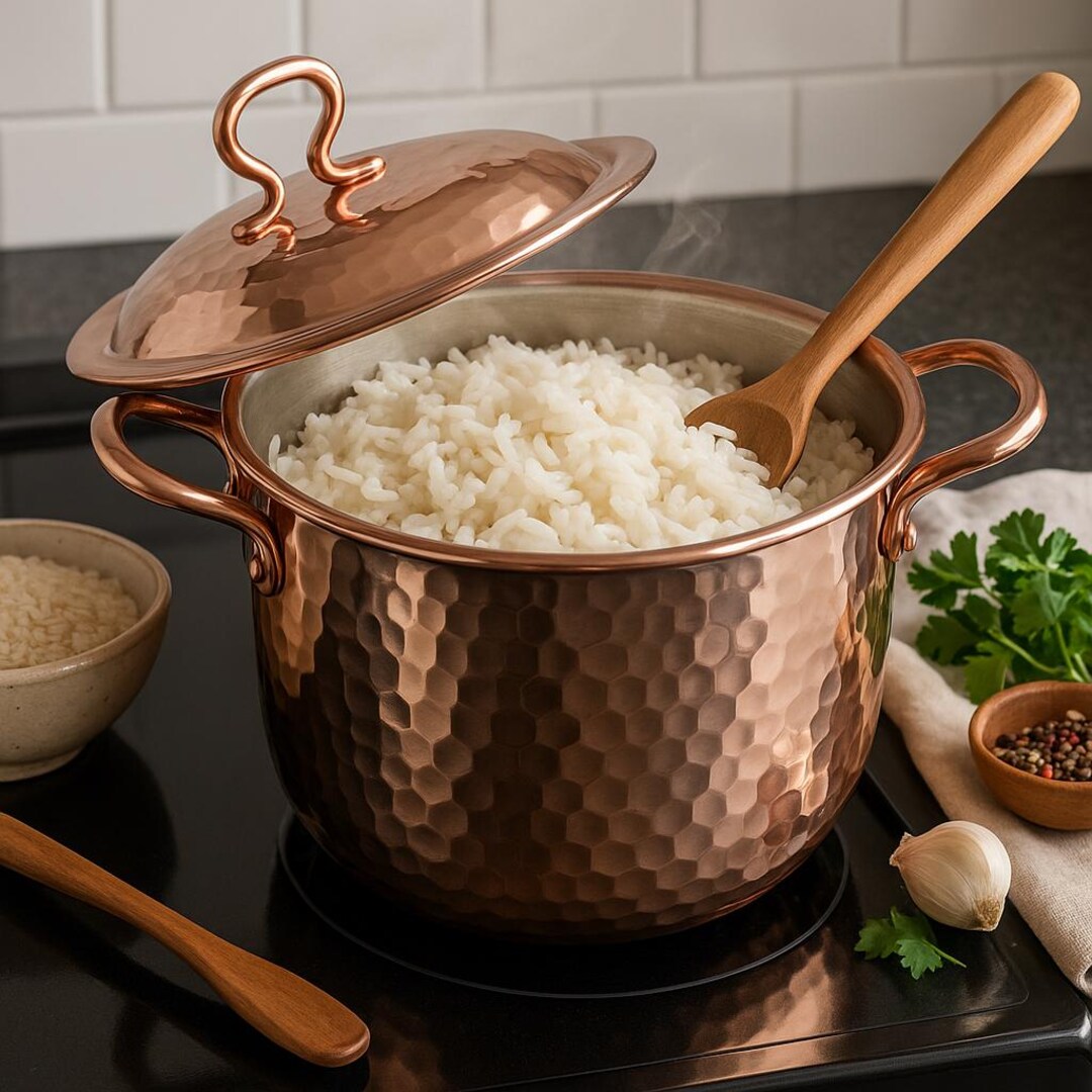 Hammered Copper Rice Pot – 68 Oz Handcrafted Mexican Arrocera | Premium ...