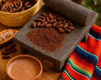 Volcanic Stone Metate – Handcrafted Mexican Seed Grinder for Sesame, Cacao, Spices & Traditional Cooking