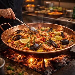Handhamrad koppar Comal – Autentisk mexikansk stekpanna för tortilla, crêpe och paella | Hantverksköksredskap - copper mexico