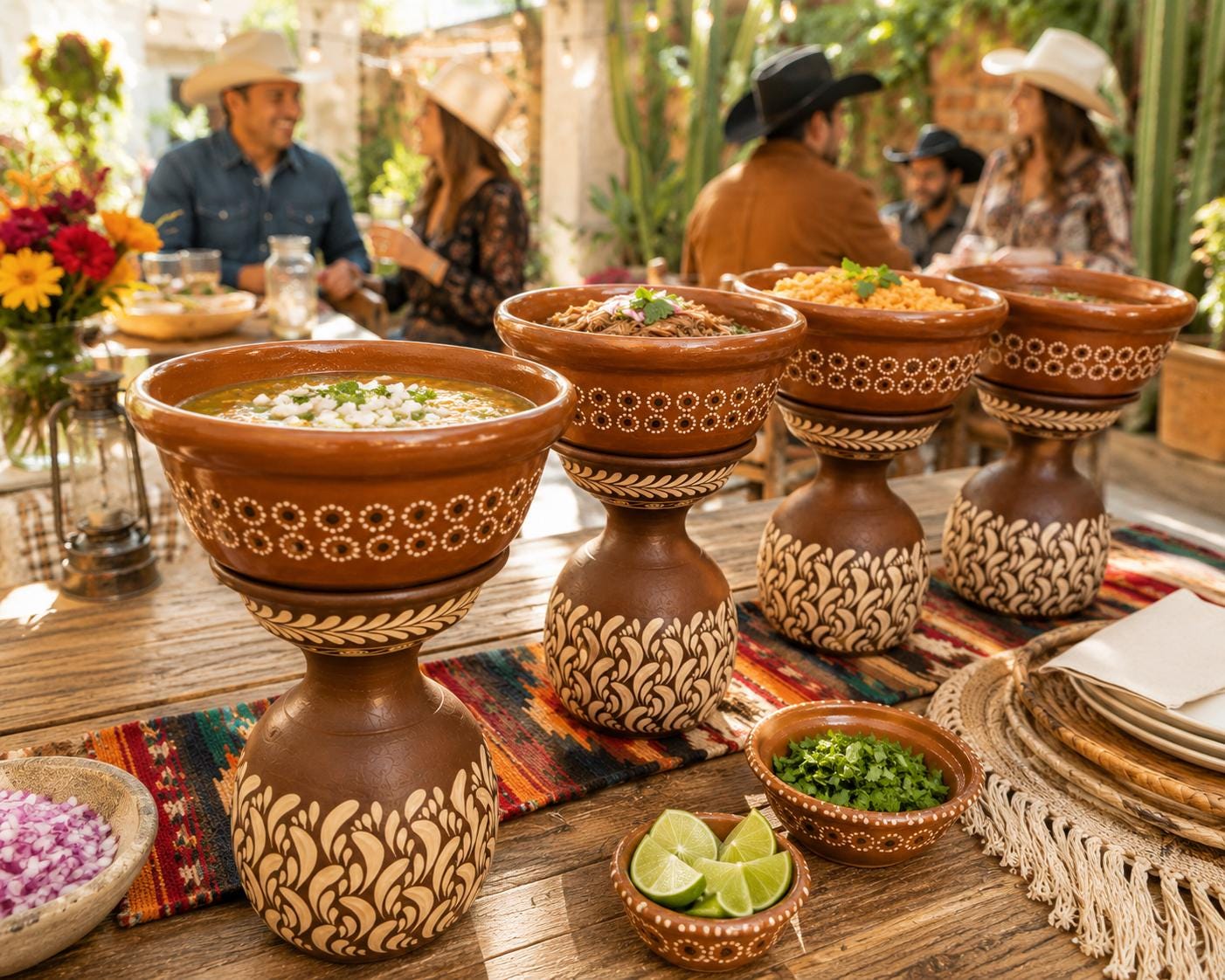 Handmade Mexican Clay Chafing Dish Set – Rustic Food Warmer With