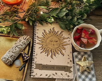 Fortune Teller’s Ritual Journal – Witchy Crystal Ball Notebook for Tarot, Spellwork, Shadow Work, and Moon Rituals
