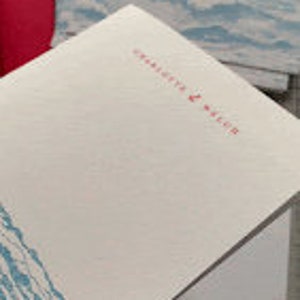 10 Nantucket Notes Personalized Set Ocean Inspired Nautical Note Cards ...