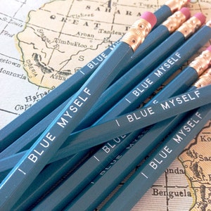I Blue Myself Pencil 6 pack in Blue
