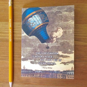 Destination illustré poche taille cahier 30 pages recyclées, 60 pages totales. Cadeaux de graduation, grand cadeau pour papa, Guy cadeau, cadeau de professeur