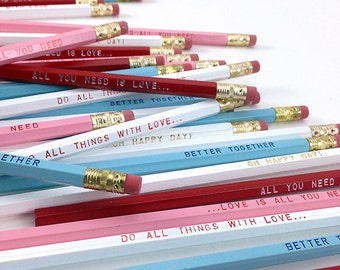 It's a Love 12 Pencil Set, Better Together, You're Just Write, do all things with love, love is all you need, love pencils, valentines gift