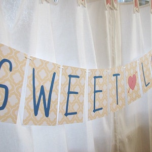 Sweet Love Cake Table Wedding Party sign, sweet table, candy table, party decor, party sign, wedding sign, shower garland, sweet birthday image 2