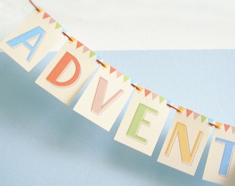 Adventure Awaits MINI Paper Garland Party Banner great for home or office