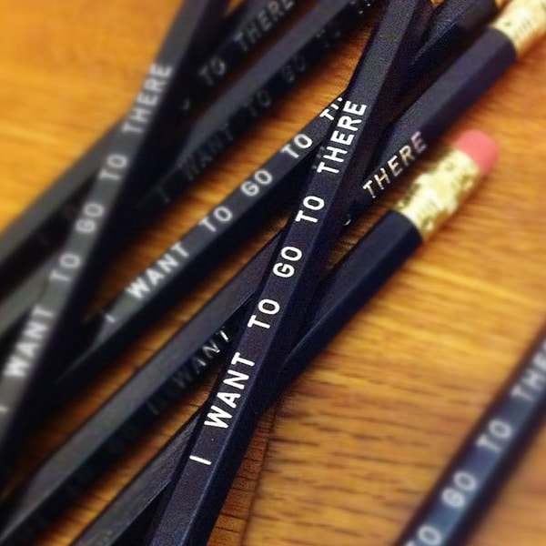 I Want to Go to There Engraved Pencil 6 Pack, Tina Fey gifts, 30 rock gifts, tv show quotes, sibling gifts, gifts for friends, travel gifts