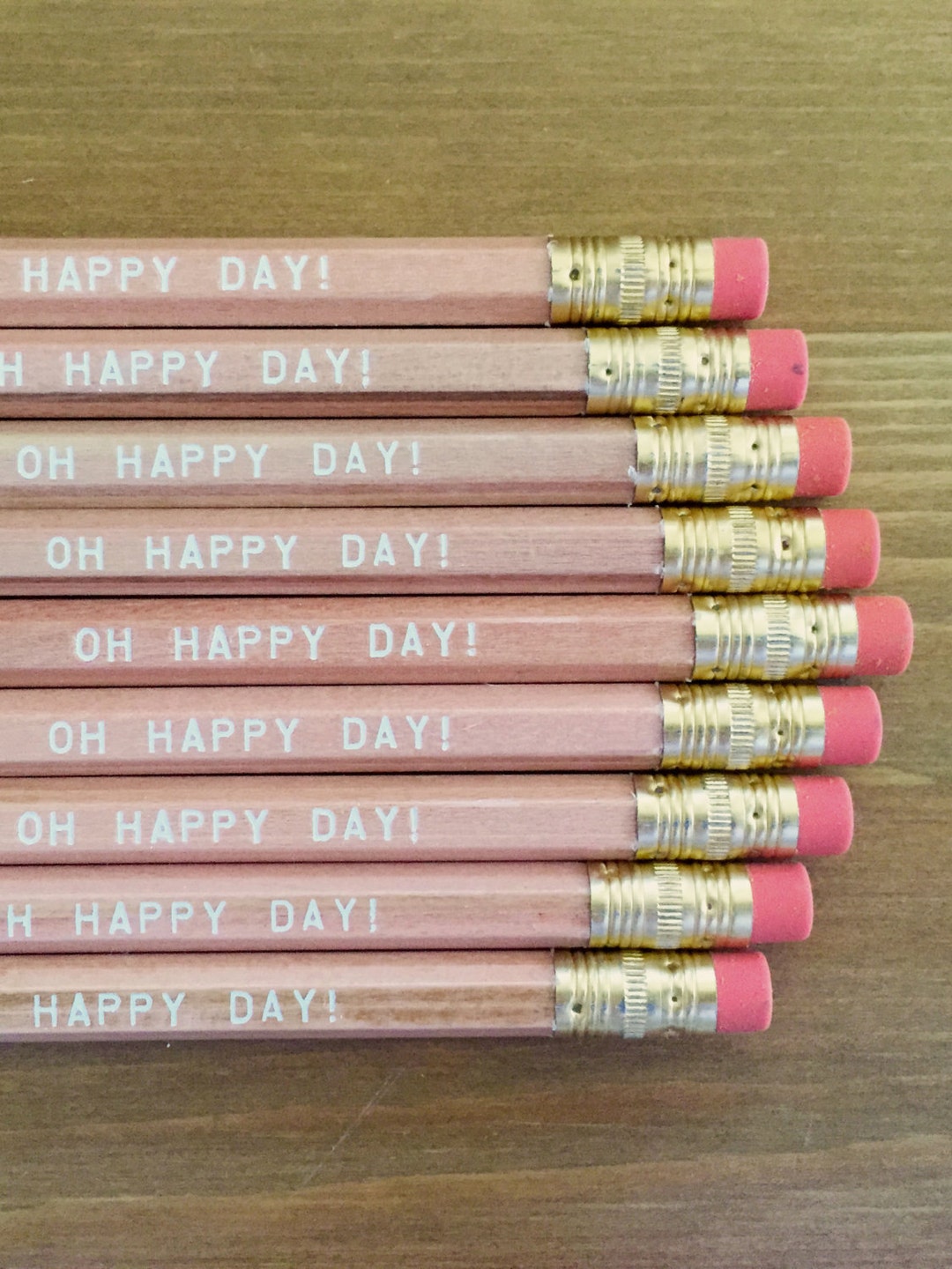 6 - Happy Birthday #2 Wooden Pencils - Party Favor - School Church Teacher