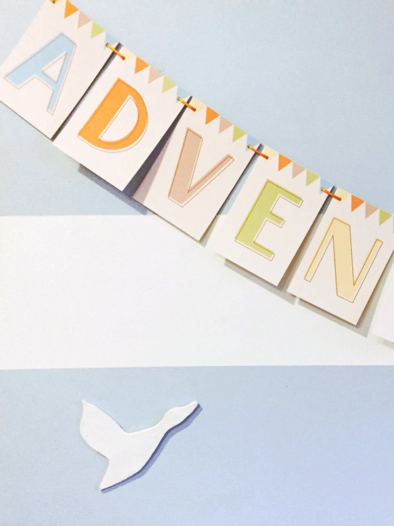 Adventure Awaits Garland Text Party Banner, UP theme decor, UP birthday, Disney hotel decor, adventure is out there, bon voyage decor image 8