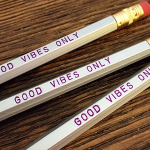 GOOD VIBES ONLY Pencil 6 Pack image 1