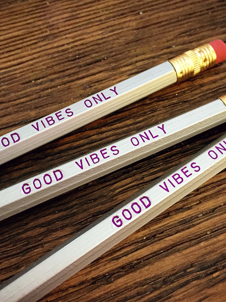 GOOD VIBES ONLY Pencil 6 Pack image 1