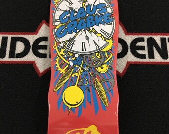 Santa Cruz Claus Grabke Exploding Clock 2014 rotes Skateboarddeck