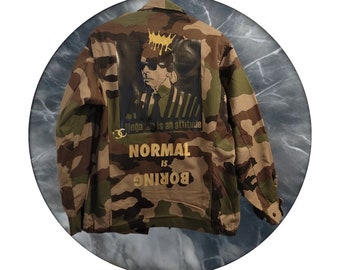 Militair jasje, camouflage, origineel op maat gemaakt, uniek stuk.